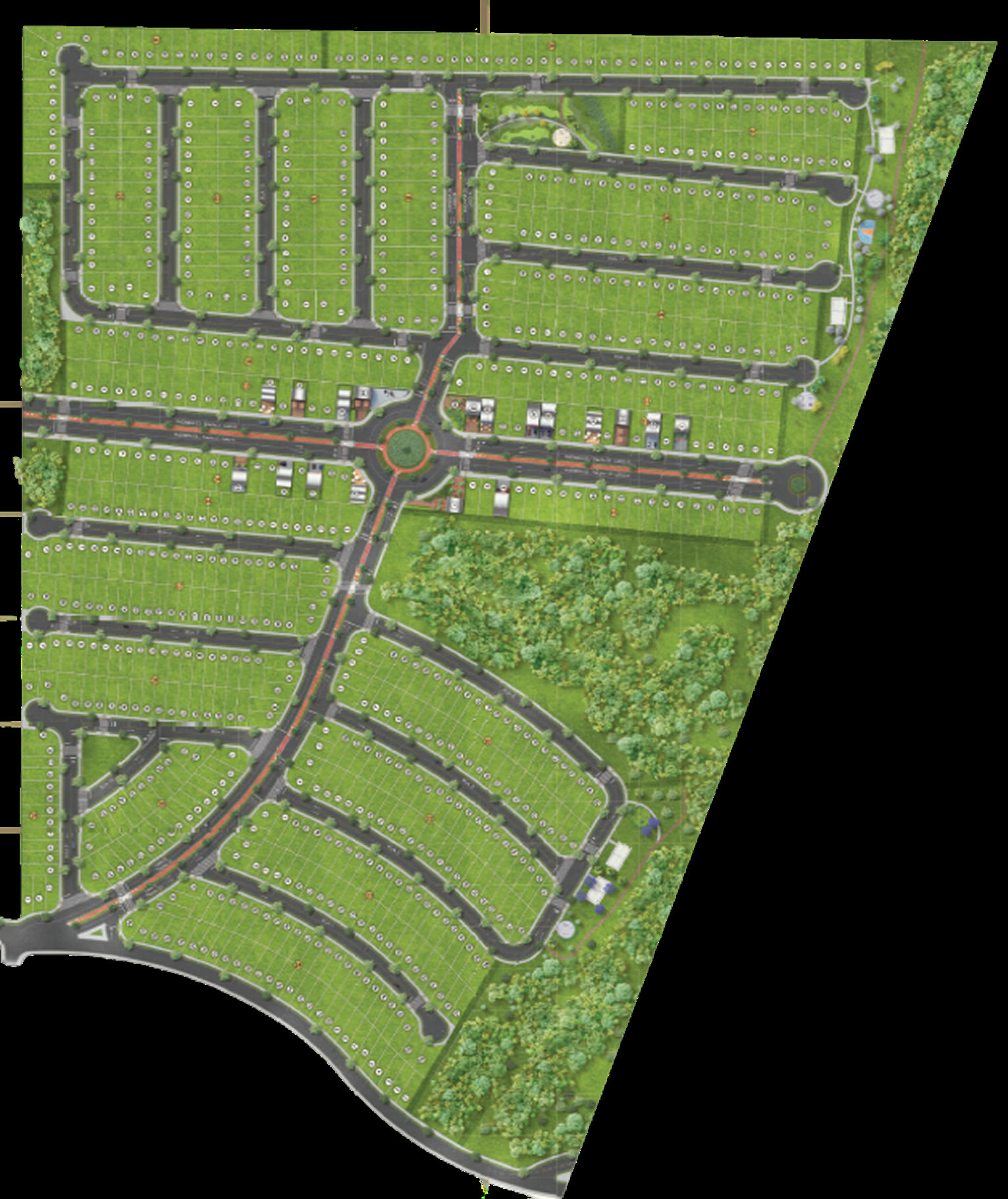 Planta de implantação do Parque Arvoredo